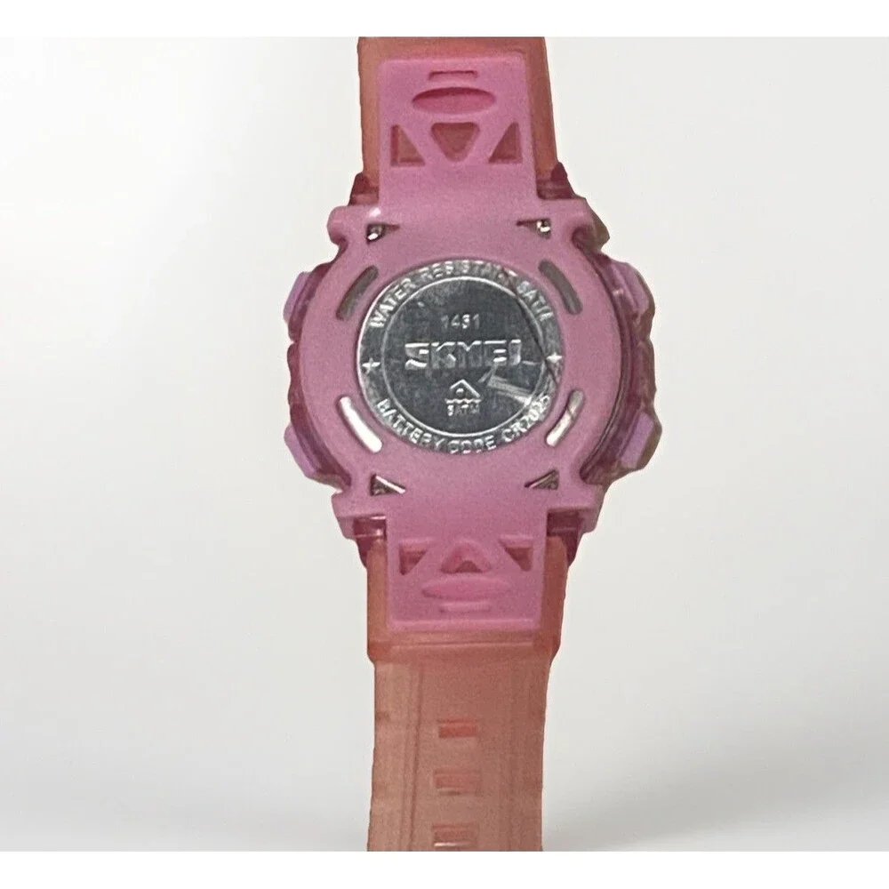 SKMEI Digital Watch, 50M Waterproof Pink Watches For All Ages Sports LED Light